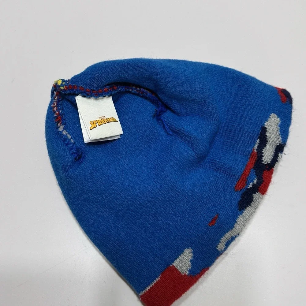 Marvel Hat Beanie Boys One Size Multicolor Camouflage Spider-Man Knit Winter
